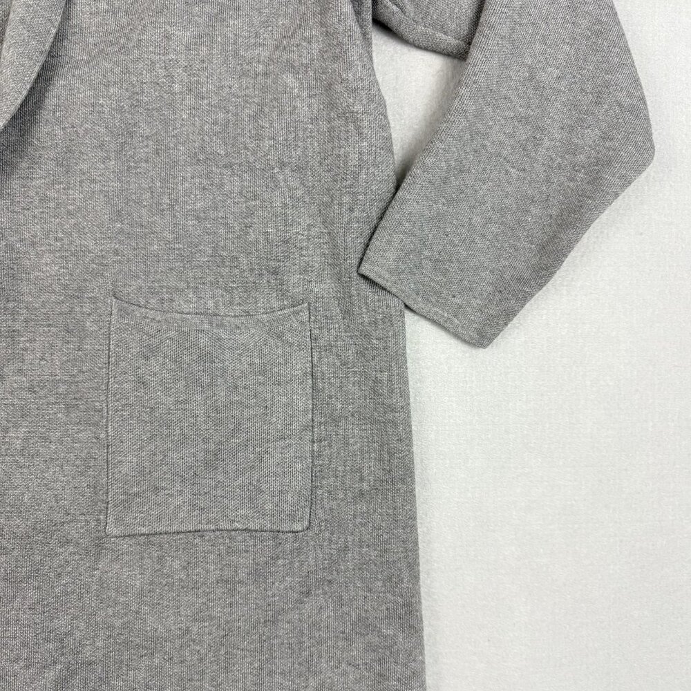 Grace Karin Sweater Womens 2XL Gray Open Front Longline Cardigan Coatigan Knit‎ - Picture 4 of 9